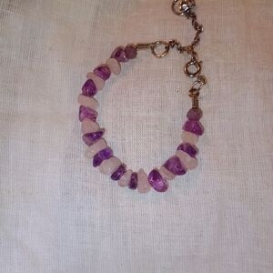 Purple and Pink Stone Bracelet